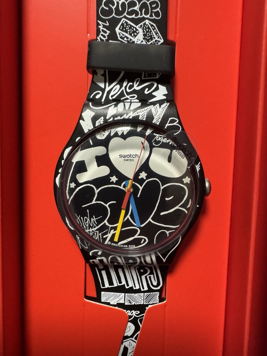 Swatch Women's Originals SUOB125 Black Silicone Swiss Quartz