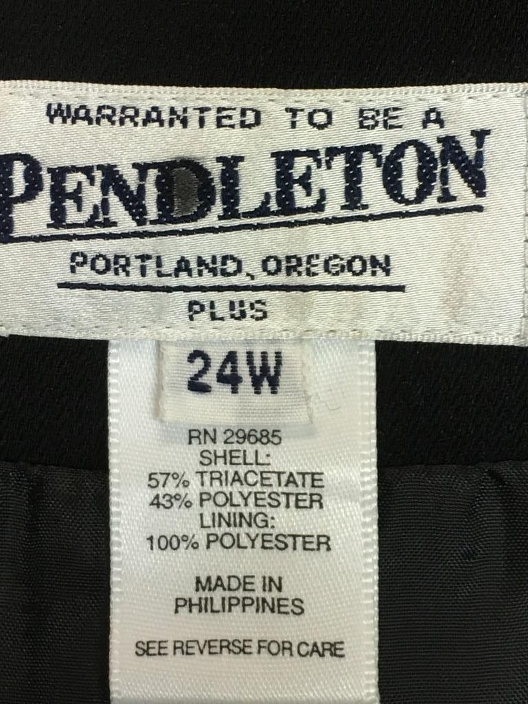 Pendleton 24W jacket black lined button down stre… - image 3