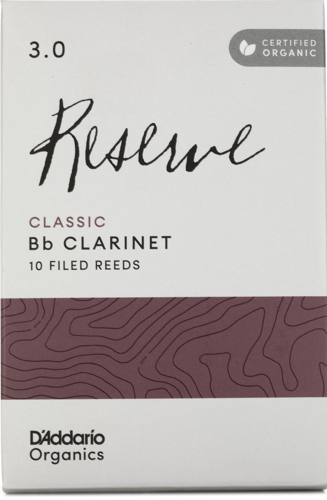 Трости для кларнета DAddario Organics Reserve Classic Bb - 3.0 (10 упаковок)