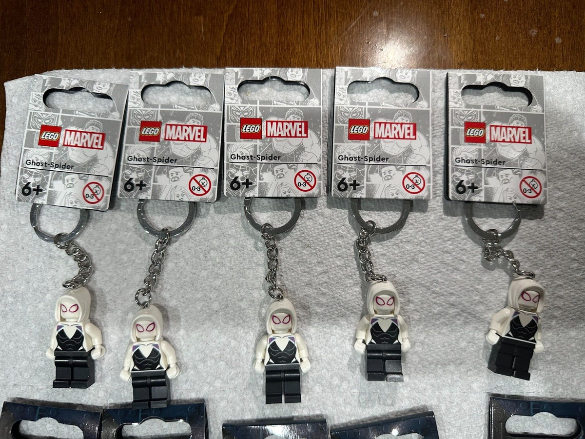 New Lego Minifigure Key Chain Backpack Charm 854289: Ghost-Spider