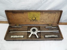 Hart Mfg Duplex B Tap & Die Set Screw Plate Pipe Threading Tool +Box 1/4 - 1"