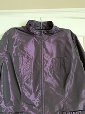 Women s Spring Chico's SIZE 2 Burgundy lightweight shimmer blazer