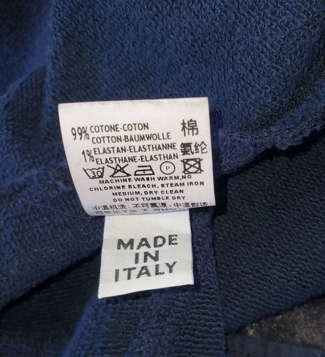 Maglione Cerniera Cultura Europea Crop Giacca Moto Blu Navy/Nero Small Nuovo - Foto 7 di 7