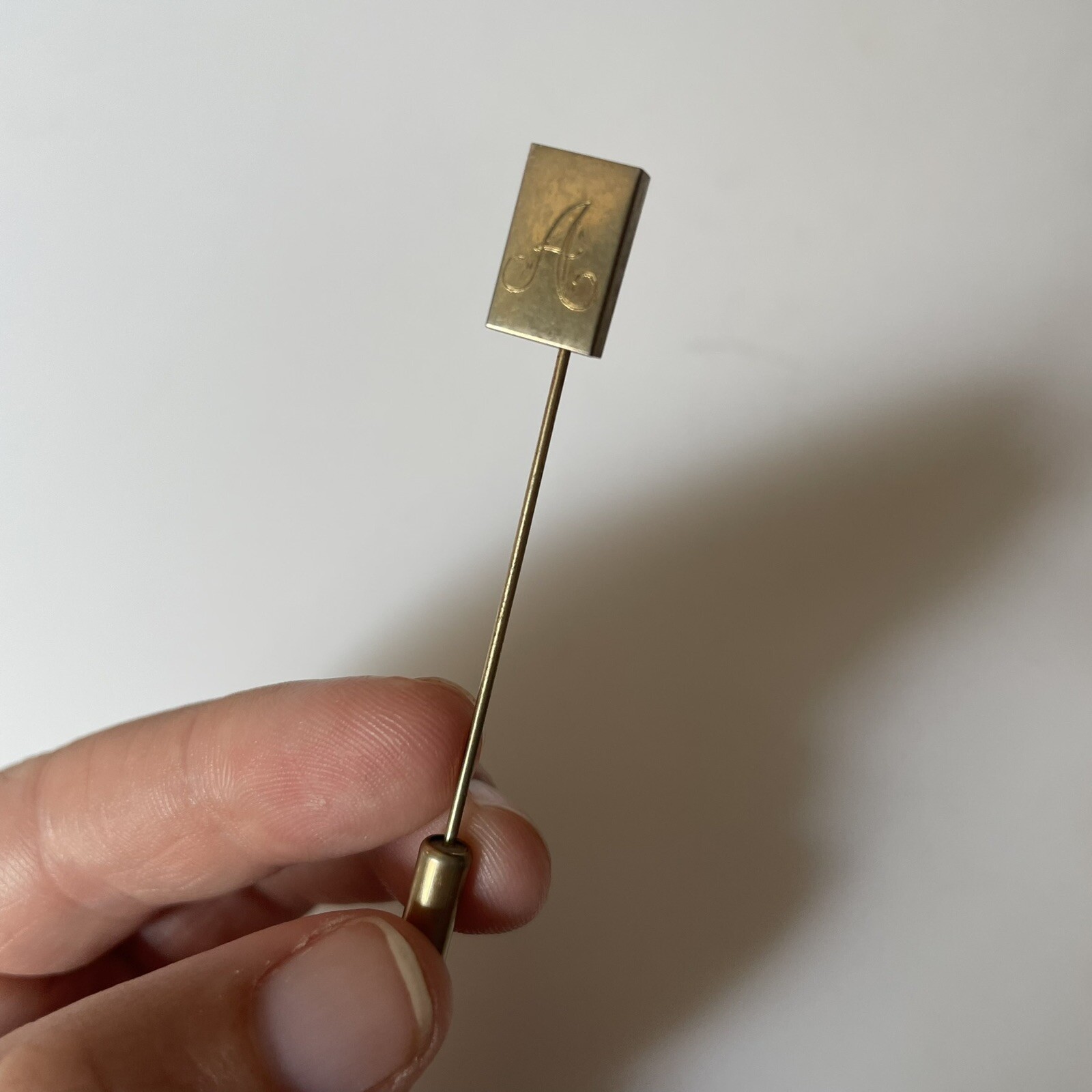 Vintage Initial Letter A Cursive Monogram Gold To… - image 1