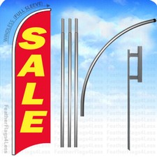SALE - Windless Swooper Flag 15' KIT Tall Feather Banner Sign - rb