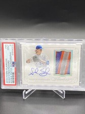 2016 Panini Flawless NOAH SYNDERGAARD Jersey Patch Auto /25 Sapphire Mets PSA 9