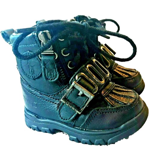 Ralph Lauren Vintage Polo Sport Zipper Leather Duck Boots Sz7 Rare