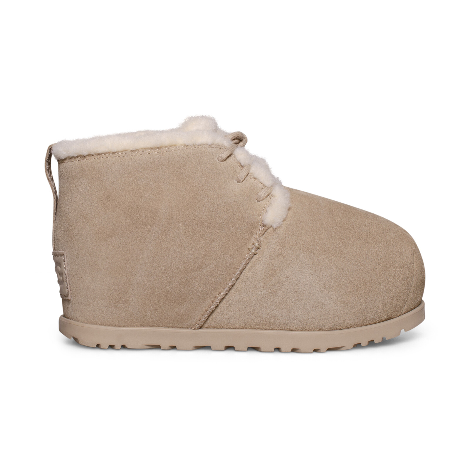 PANTOFOLA D’ORO UGG PANTOFOLE DA DONNA CON LACCI POMPATI SEMI DI SENAPE SCAMOSCIATE COMODE TAGLIA US 7 NUOVE