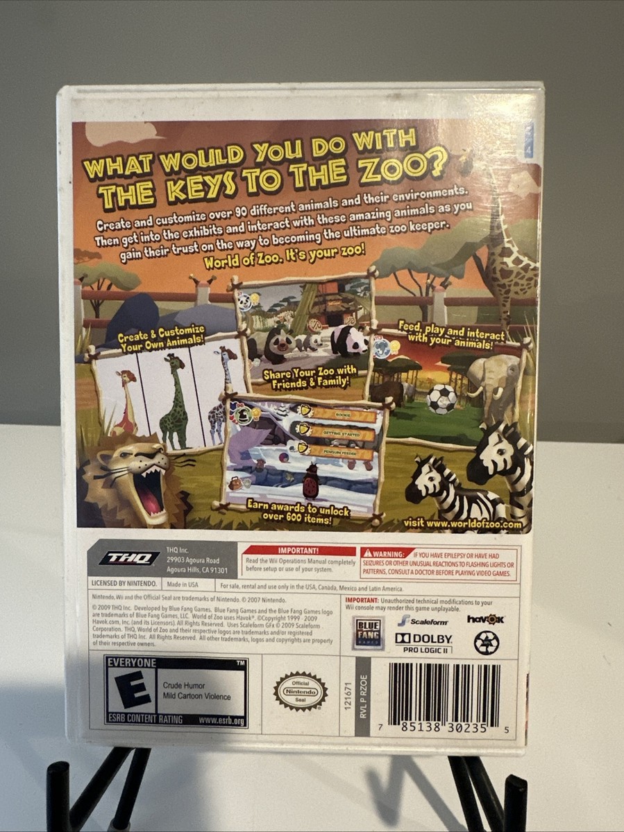 World of Zoo (Nintendo Wii, 2009) 785138302355| eBay