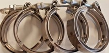 4x 4 101mm V-band Clamp Custom Exhaust Front Pipe Turbo Mid Pipe Intercooler