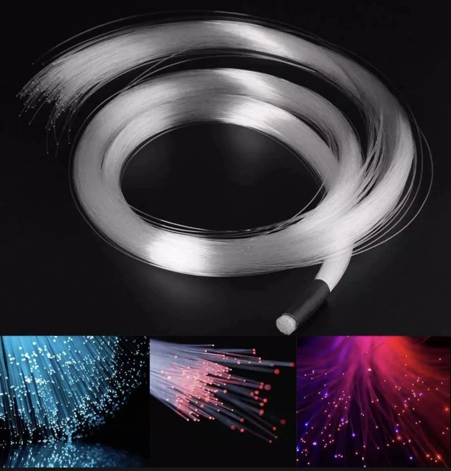 1) 150Pcs Plastic Fiber Optic Strands End Glow 0.75Mm 2M Optical Fiber