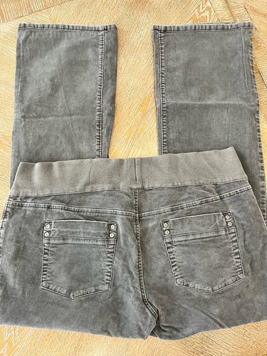 Old Navy Gray Corduroy Maternity Pants XL Stretchy Waist 42” Inseam 31” - Picture 6 of 7