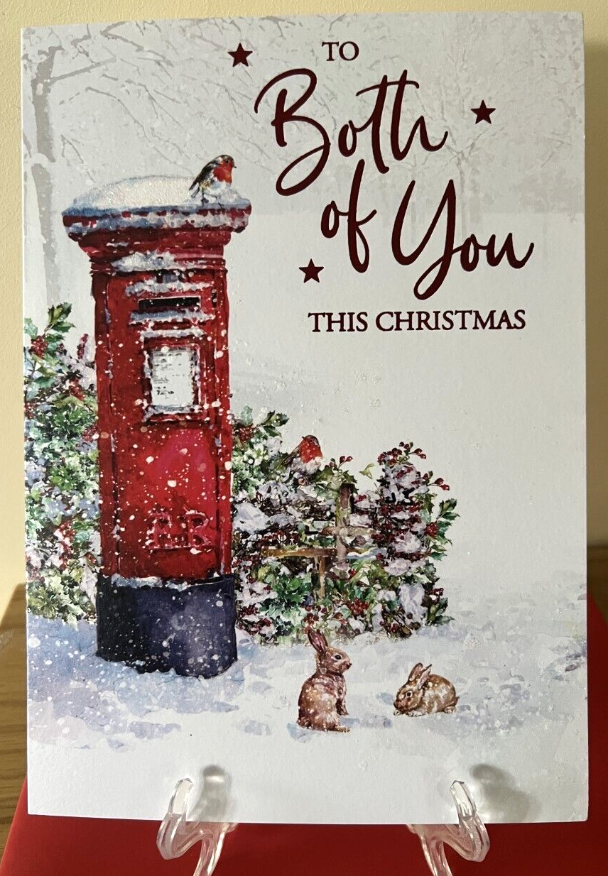 Christmas Card To Both Of You - Foil & Glitter Fionish Xmas Cherry Orchard