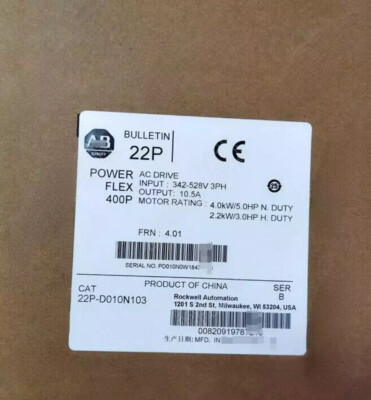 NEW 22P-D010N103  AB PowerFlex 400P 4kW AC Drive Spot Goods #CG