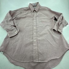 Editions- Van Heusen Button Down Dress Shirt Large Single Needle Tailoring Pink