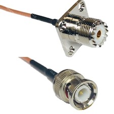 RG316 UHF Female Flange to BNC MALE RF Cable Rapid-SHIP LOT