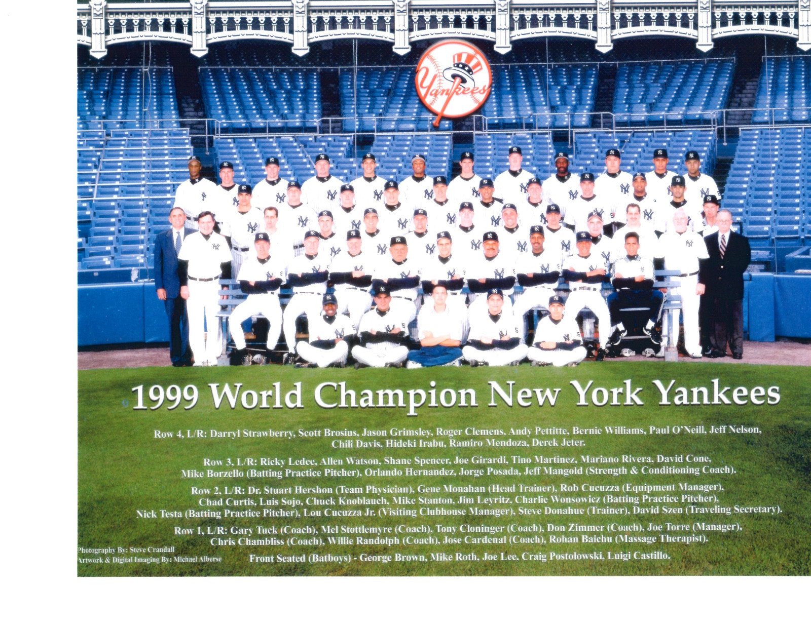NEW YORK YANKEES 8X10 TEAM PHOTOS LOT OF 4 1996 1997 1998 1999 BASEBALL ...