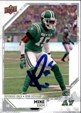Mike Edem Signed 2019 Upper Deck CFL Football card Saskatchewan Roughriders