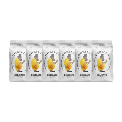 Gorilla Espresso Delicato, 1000g ganze Bohne, 6er Pack
