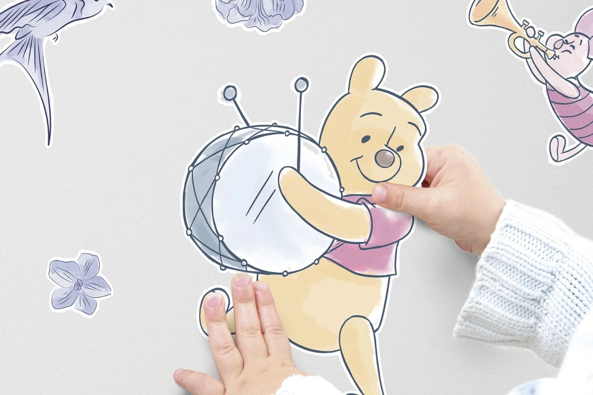 Disney Grande Pared PEGATINAS Conjunto Calcomanías Winnie The Pooh Personajes Tigre Piglet