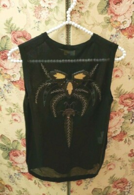 Fendi Womens Mesh Black Shirt Top
