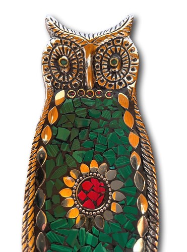 Wise Owl Incense Burner Handmade India Aromatic Unique Home Decor Buddha Hindu - Picture 18 of 20