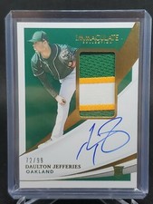 2021 Immaculate Daulton Jefferies Auto RC True RPA # 72/99 Oakland A's Athletics
