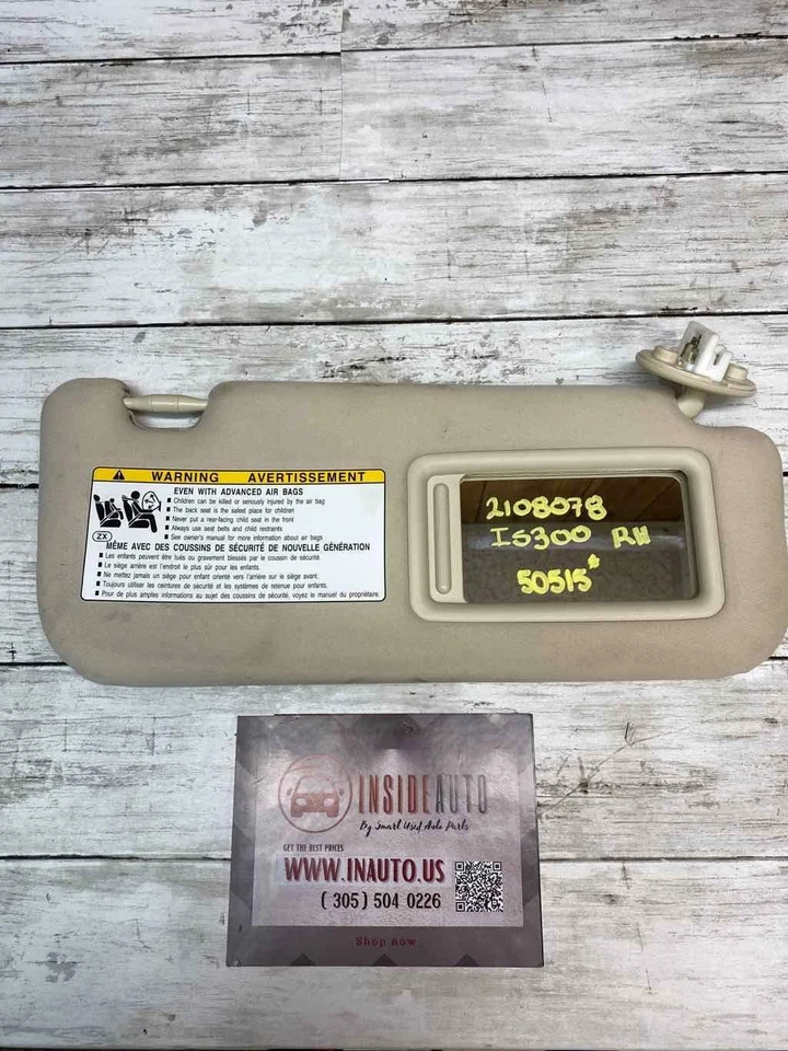 2016 2020 LEXUS IS300 SUN VISOR RIGHT PASSENGER SIDE ASSY OEM 7431053521C2 RH Foto 2 de 4