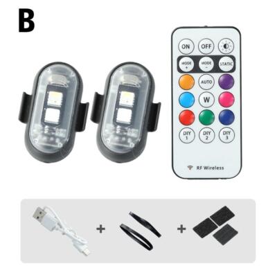Wireless LED Strobe Light RGB 7 Color Rechargeable Flashing Light New