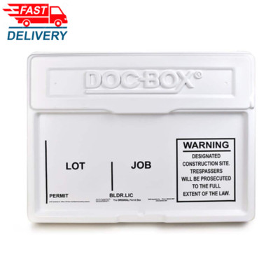 Posting Post Wall Permit Box Outdoor Indoor Jobsite Lock Window DOCBOX Standard