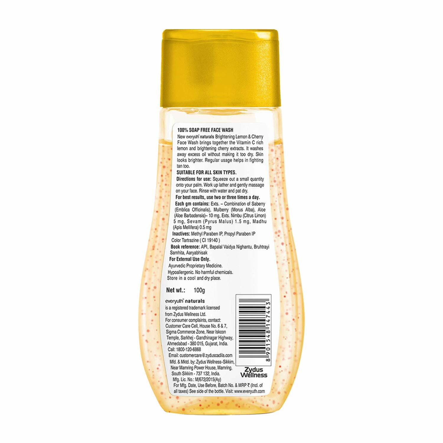 everyuth lemon and cherry face wash