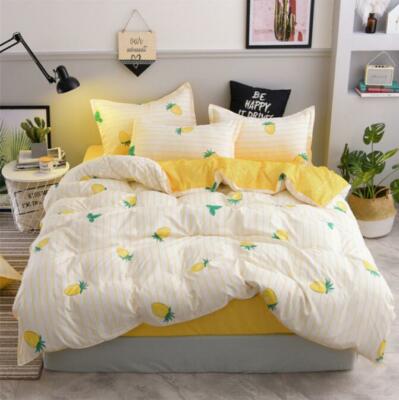 3D Nette Ananas NAM93689 Bett Kissenbezüge Decke Bettdecke Abdeckung Set Fay