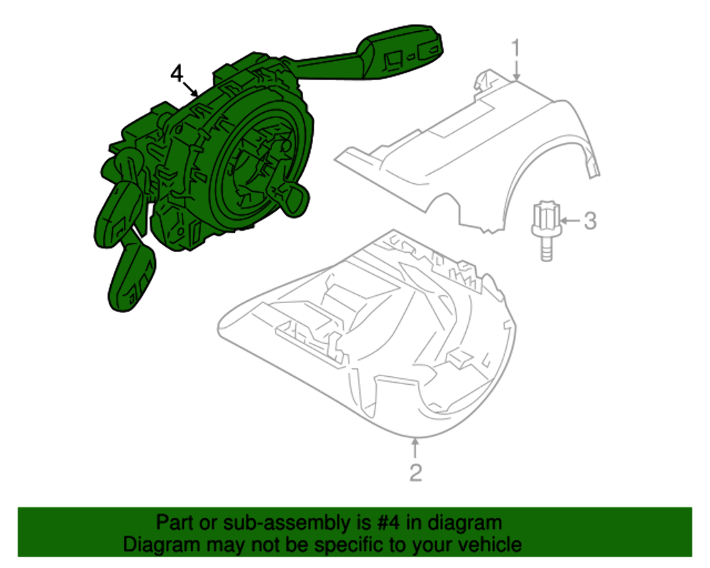 New Genuine BMW Switch Unit Steering Column (2008-2013) OE 