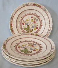 Spode Cowslip s713 Bread Plate 6 1/2", Set of 5, Older Back Stamp
