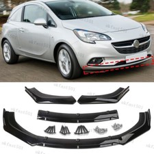 Gloss Black For Vauxhall Corsa Lower Front Bumper Lip Splitter Spoiler UK FAST