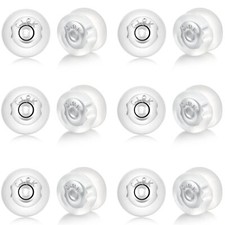 Sterling Silver Locking Secure Earring Backs for Studs Silicone Earring Backs...