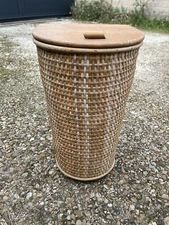 Petite Huche à pain Bois et Cannage. Tressage. Vintage