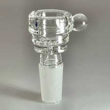 14mm CLEAR STACKED GLASS Slide Bowl THICK Glass Replacement Hookah Piece
