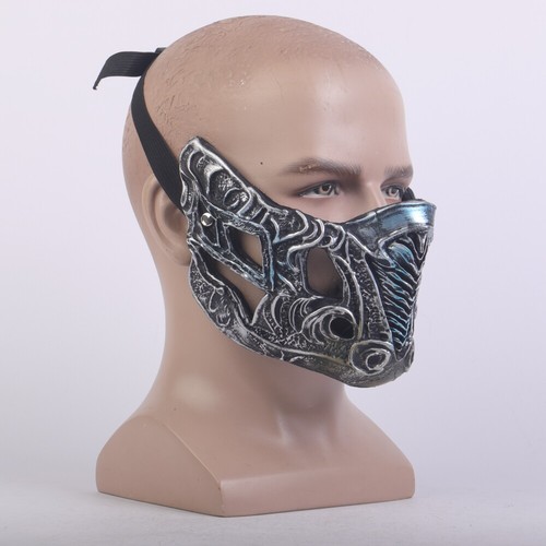 2021 Mortal Kombat Sub-Zero Mask Cosplay Adult Face Mask Halloween Party Props - Picture 2 of 11