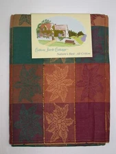 Cotton Park Cottage Tablecloth ~ Bountiful Plaid ~ 60" x 84" Rectangular **NEW**