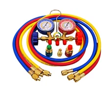 R12 R22 R134a R502 Manifold Gauge Set HVAC A/C Charging Service 59 in. Hose HD83