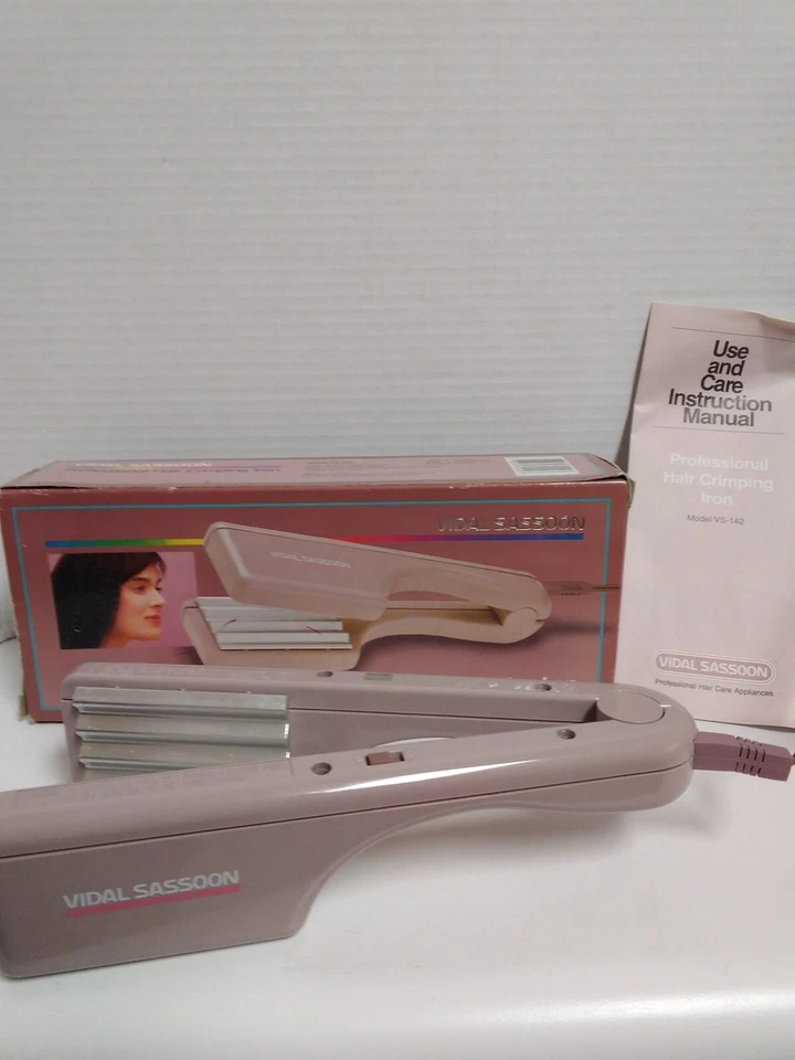 Plancha prensadora de cabello profesional vintage Vidal Sassoon NOS IOB SEE  Foto 2 de 4