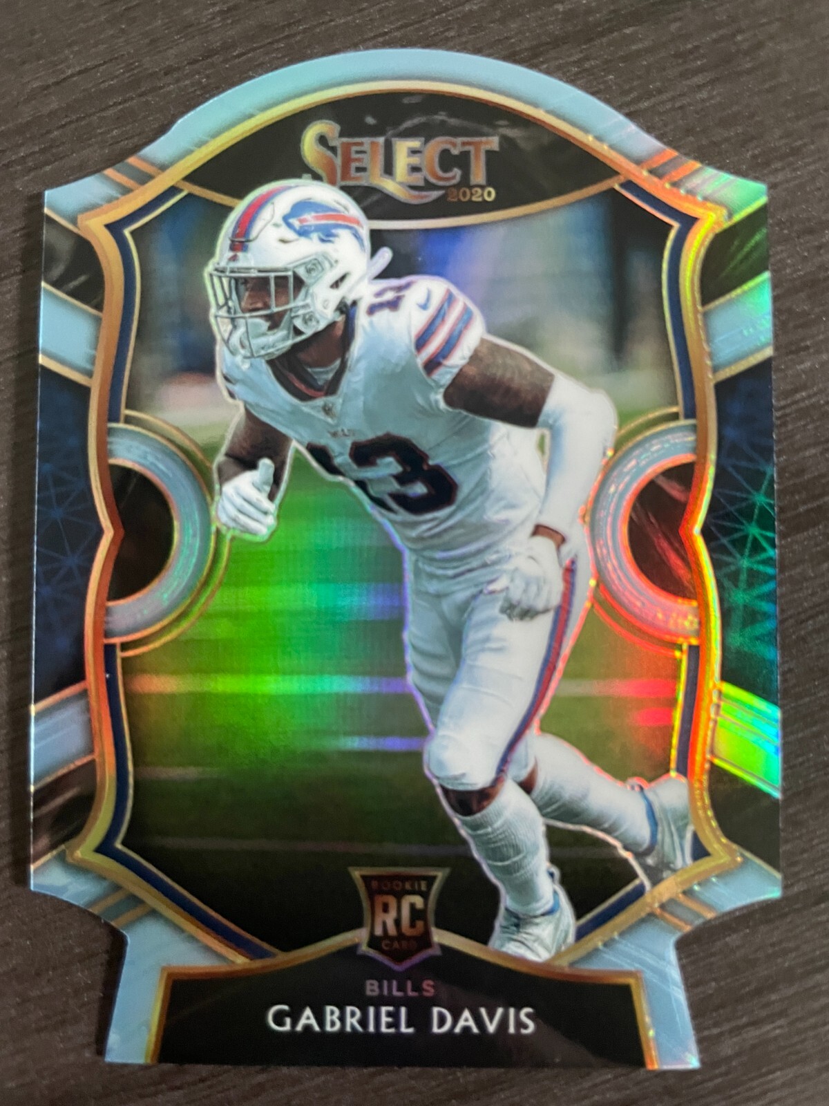 2020 Panini Select Gabriel Davis "Gabe" RC Concourse DieCut Light Blue Prizm #82