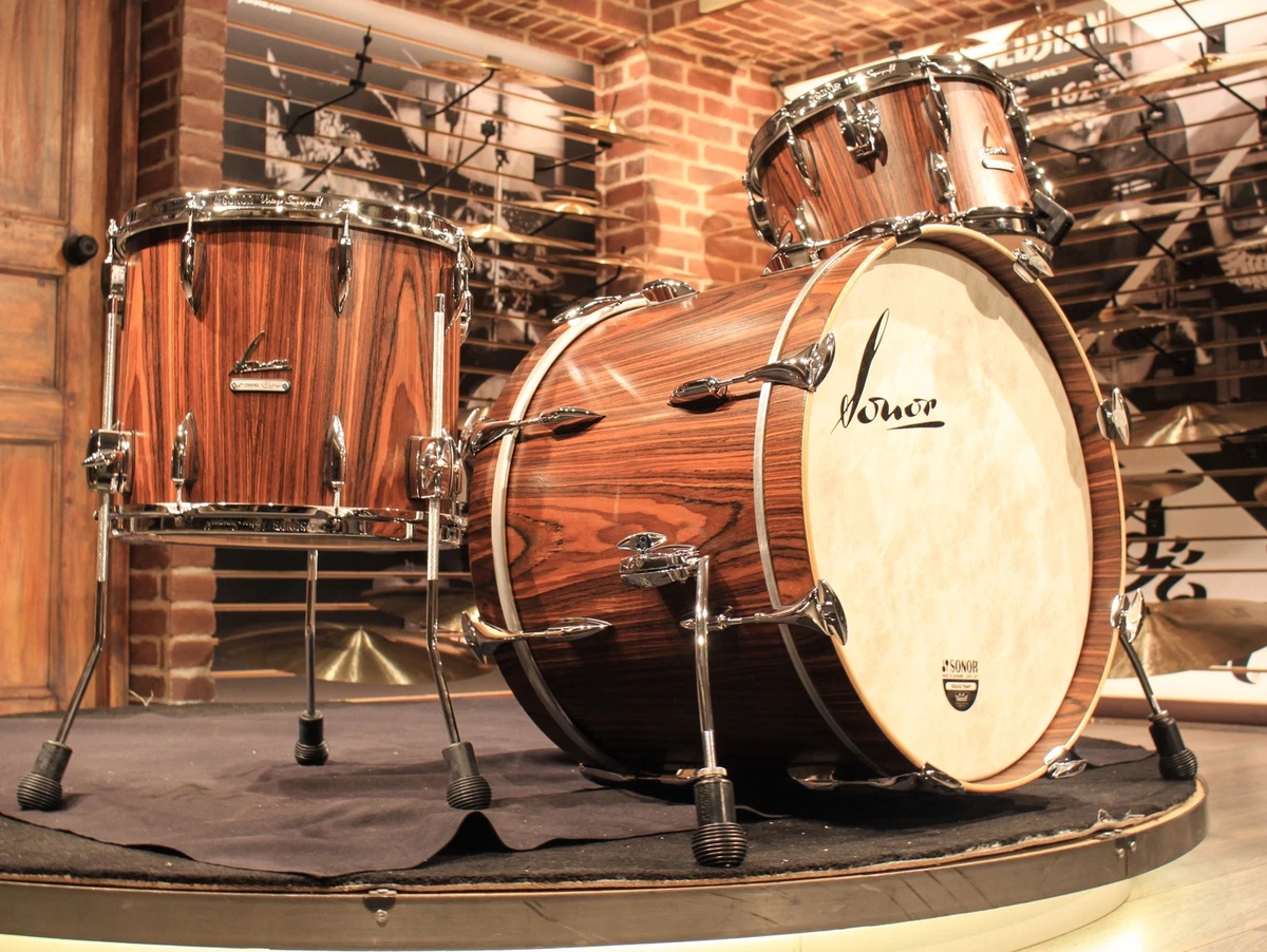 Sonor Vintage Series 3pcs Rosewood Semi Gloss Drum Set New