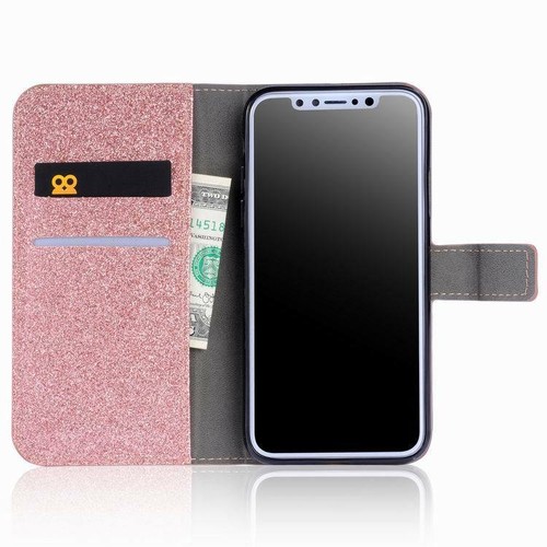 Plain Bling Glitter Wallet Phone Case Cover For Samsung S10 S20 S21 S22 S23 S24 - Picture 4 of 17