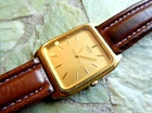 Vintage 1985 Seiko Cartier Tank Style Quartz Gold Tone 5 Jewels Watch 6531-5129