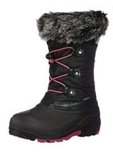 Kamik Girl 4 Powdery 3 Waterproof Winter BootsPink Black Waterproof Snow Fur