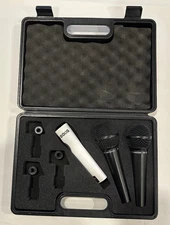 2 Behringer XM1800S Microphones Dynamic Vocal Instrument XLR Black with Case.
