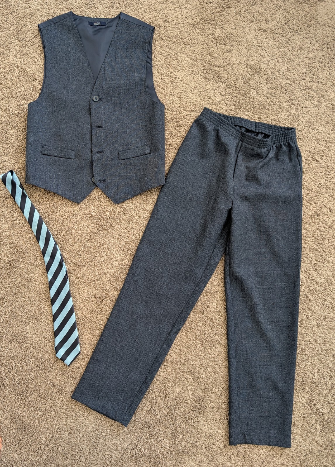 Boys IZOD Blue Suit Vest Pants Size 12 EUC*LN  Easter Set