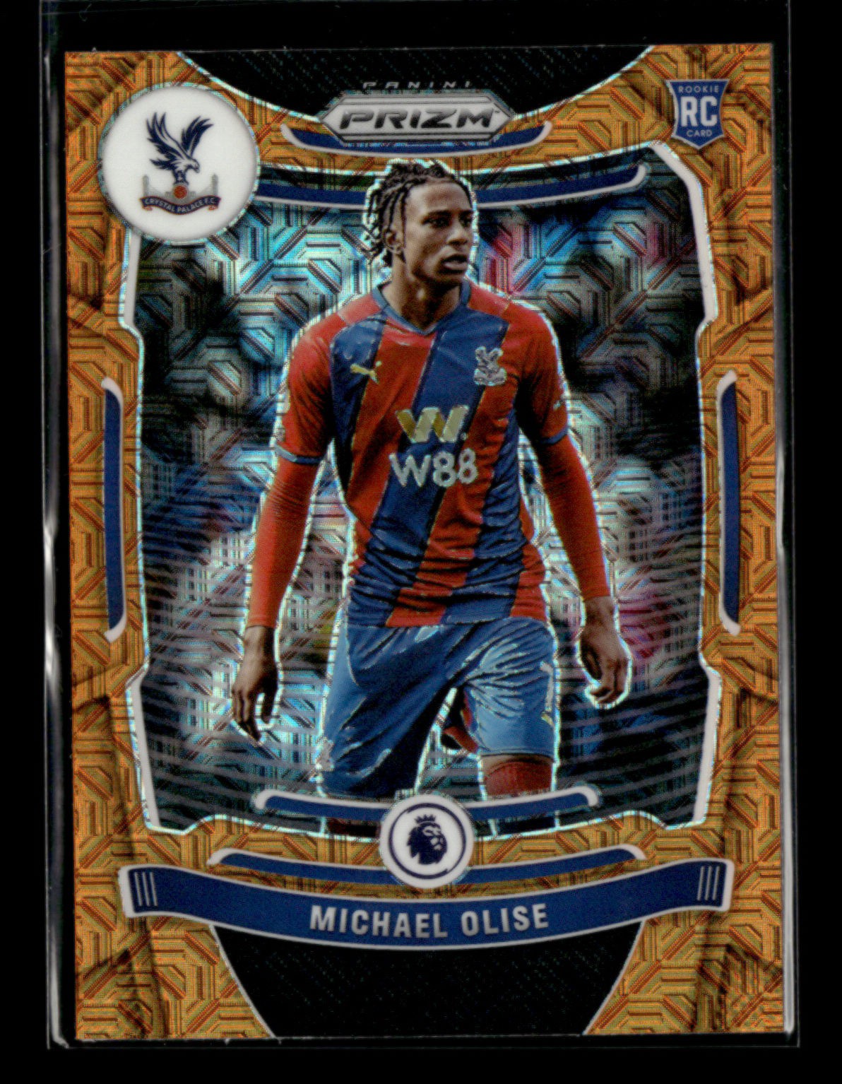 Michael Olise 2021-22 Panini Prizm Premier League Soccer RC Orange Mojo [kcz64